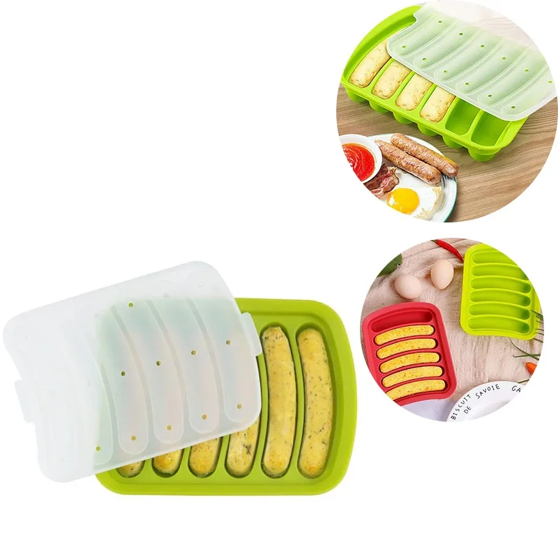 Baby Food Maker Baby Safe - Green 6 Grid Silicone Sausage Maker