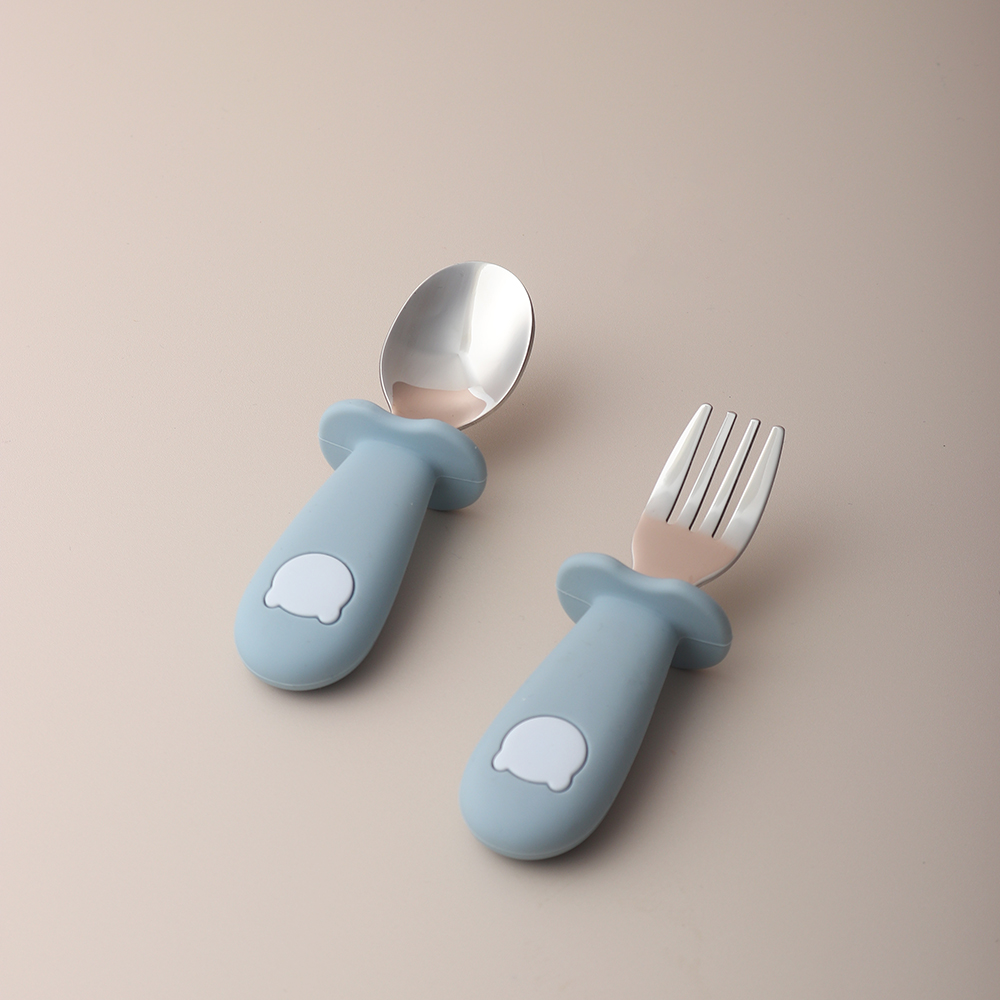 Weaning Spoon Set - Baby Panda Shape Silicone Spoon and