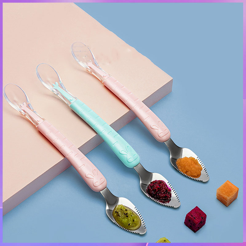 Baby Food Eating - Double headed scraper spoon for eating