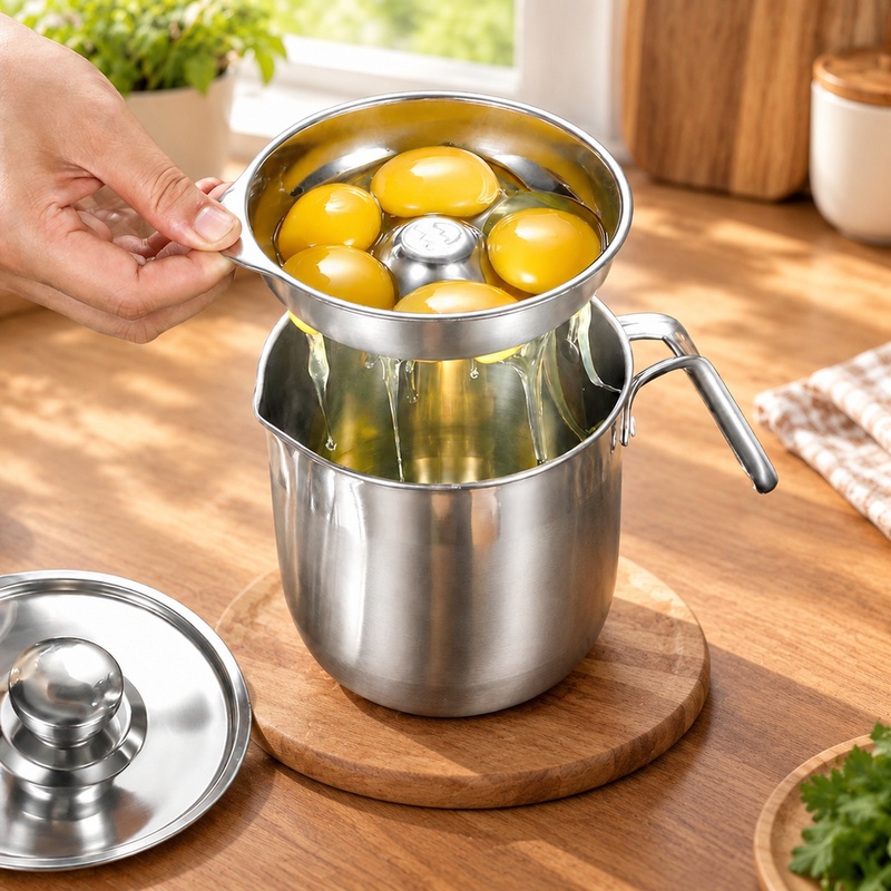 Baby Food Strainer - 304 Stainless Steel Egg Yolk Separator