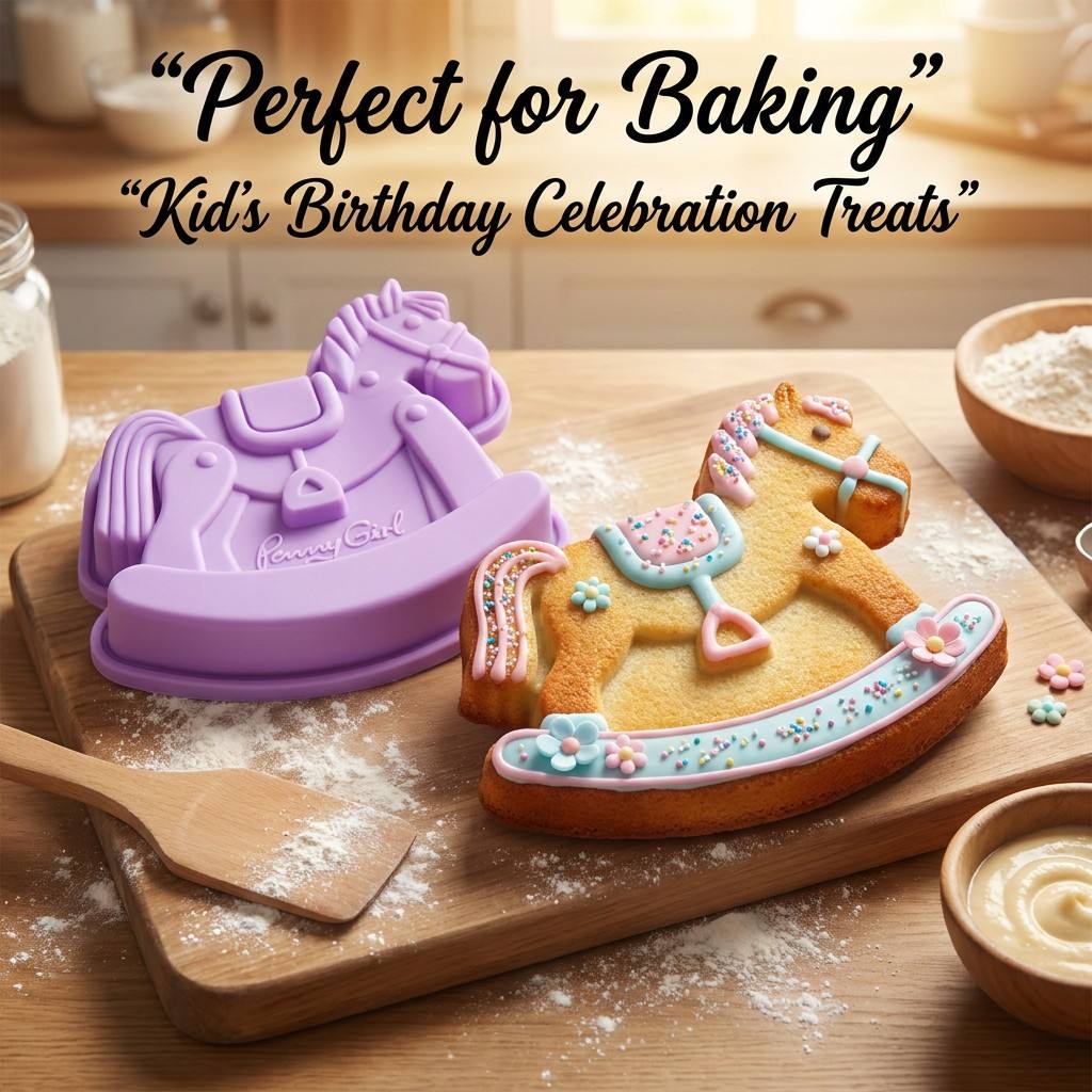 Baby Food Kids - Rocking Horse Silicone Cake Mold, Baby