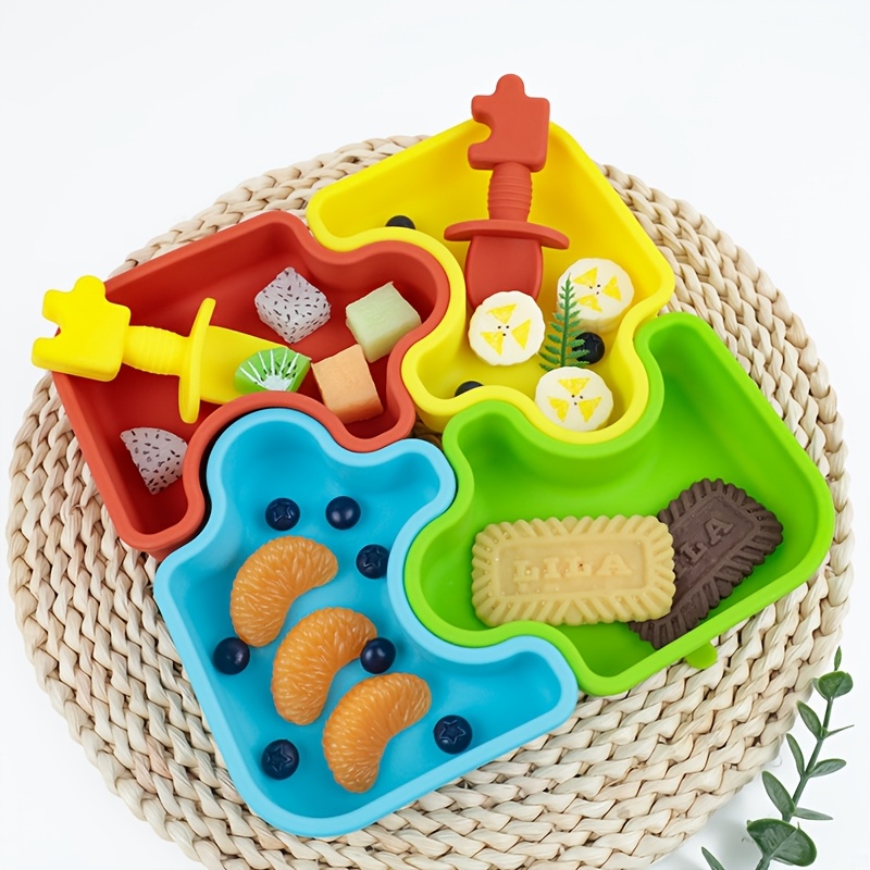 Baby Food Universe - 6pcs/Set baby Silicone Feeding Utensil Includes