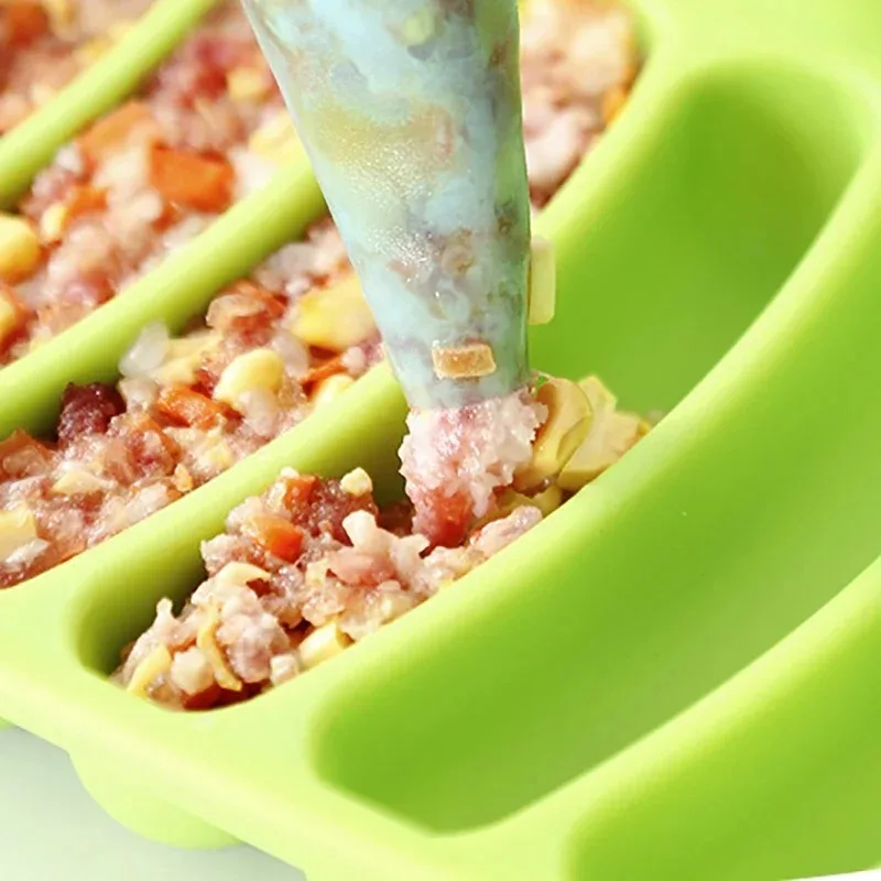 Green 6 Grid Silicone Sausage  - Baby Food Maker Baby Safe recension och pris
