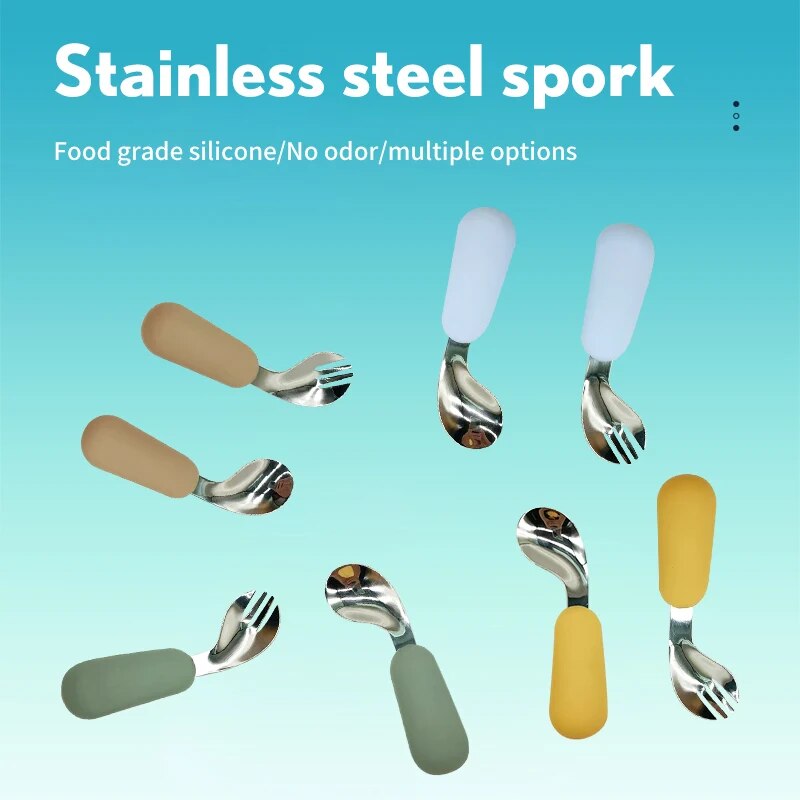 Baby Spoon Fork Set 316 Stainl - Weaning Spoon Set recension och pris