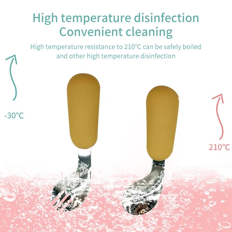 Baby Spoon Fork Set 316 Stainl - Weaning Spoon Set recension och pris