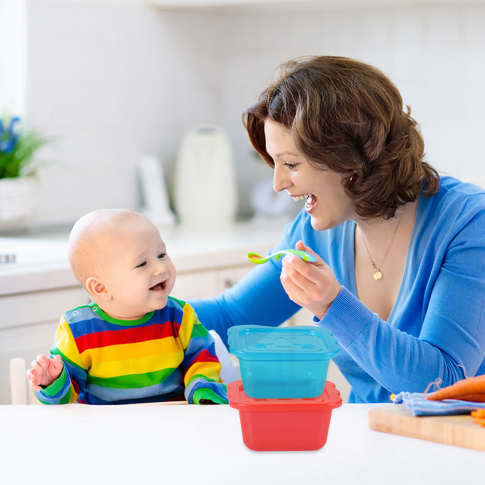 8Pcs Baby Food Storage Boxes C - Baby Food Vegetable recension och pris