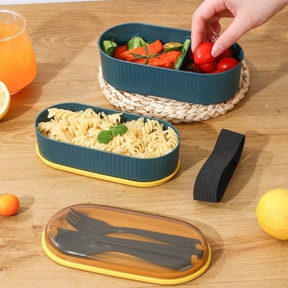 Portable Double Layer Lunch Bo - Weaning Spoon Set recension och pris