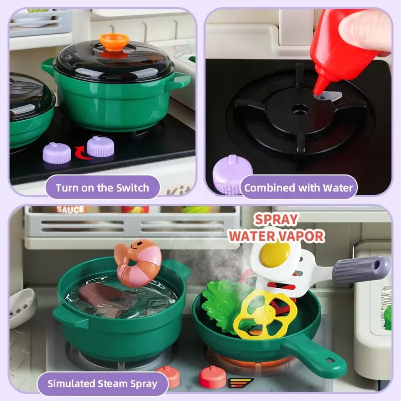 90cm Large Pretend Play Kitche - Baby Food Toy recension och pris