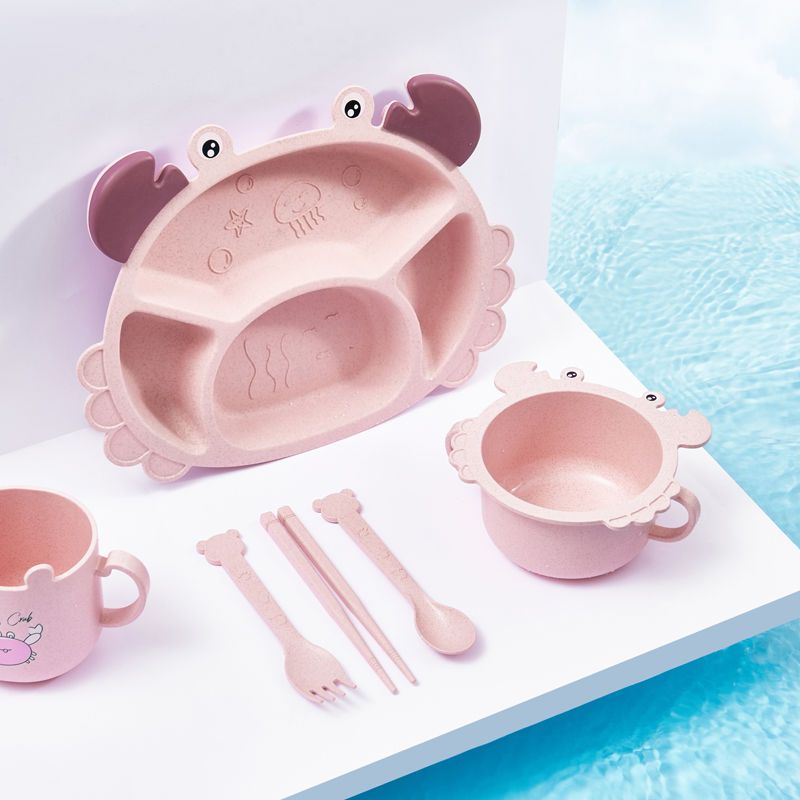 4/6pcsCrabs Children's Plates, - Baby Food Eating recension och pris