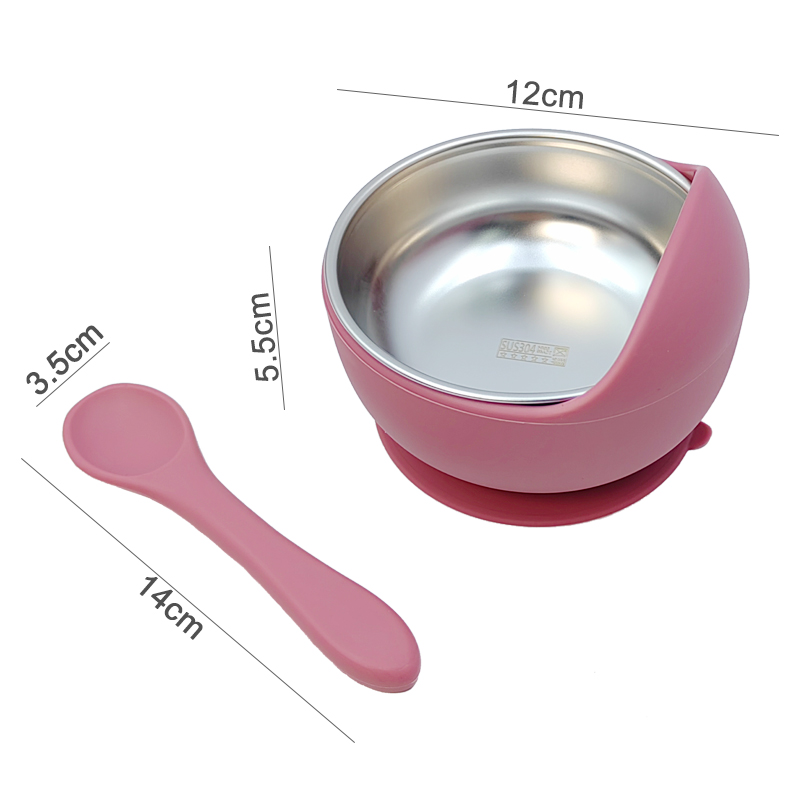 3Pcs Set Baby Feeding Bowl Wit - Weaning Spoon Set recension och pris
