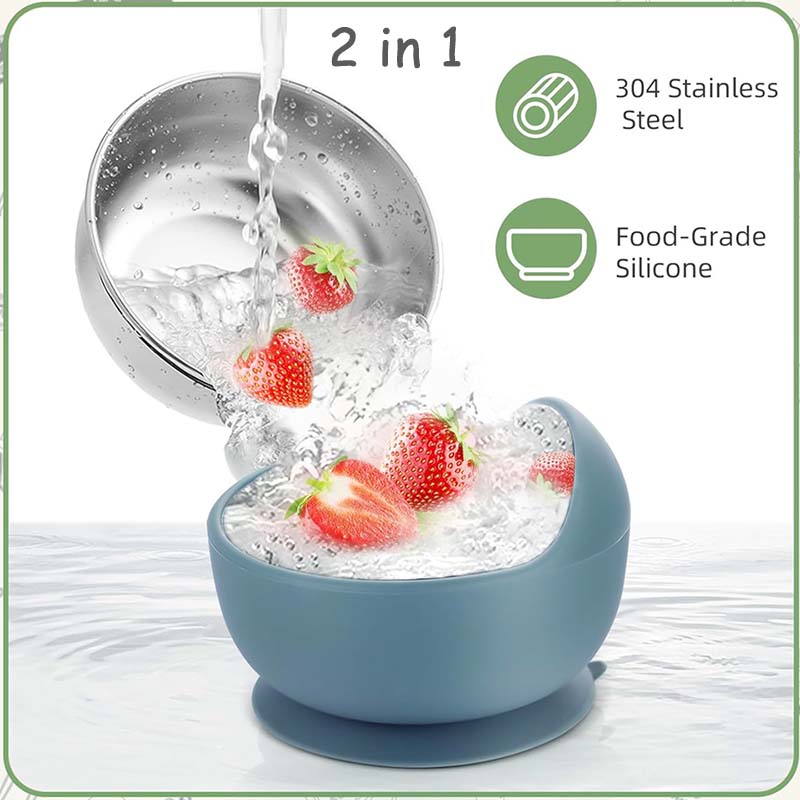 3Pcs Set Baby Feeding Bowl Wit - Weaning Spoon Set recension och pris
