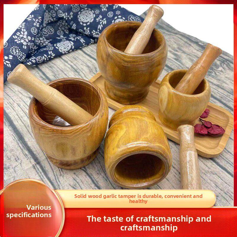Small Home Use Wooden Mortar A - Baby Food Grinding Bowl recension och pris
