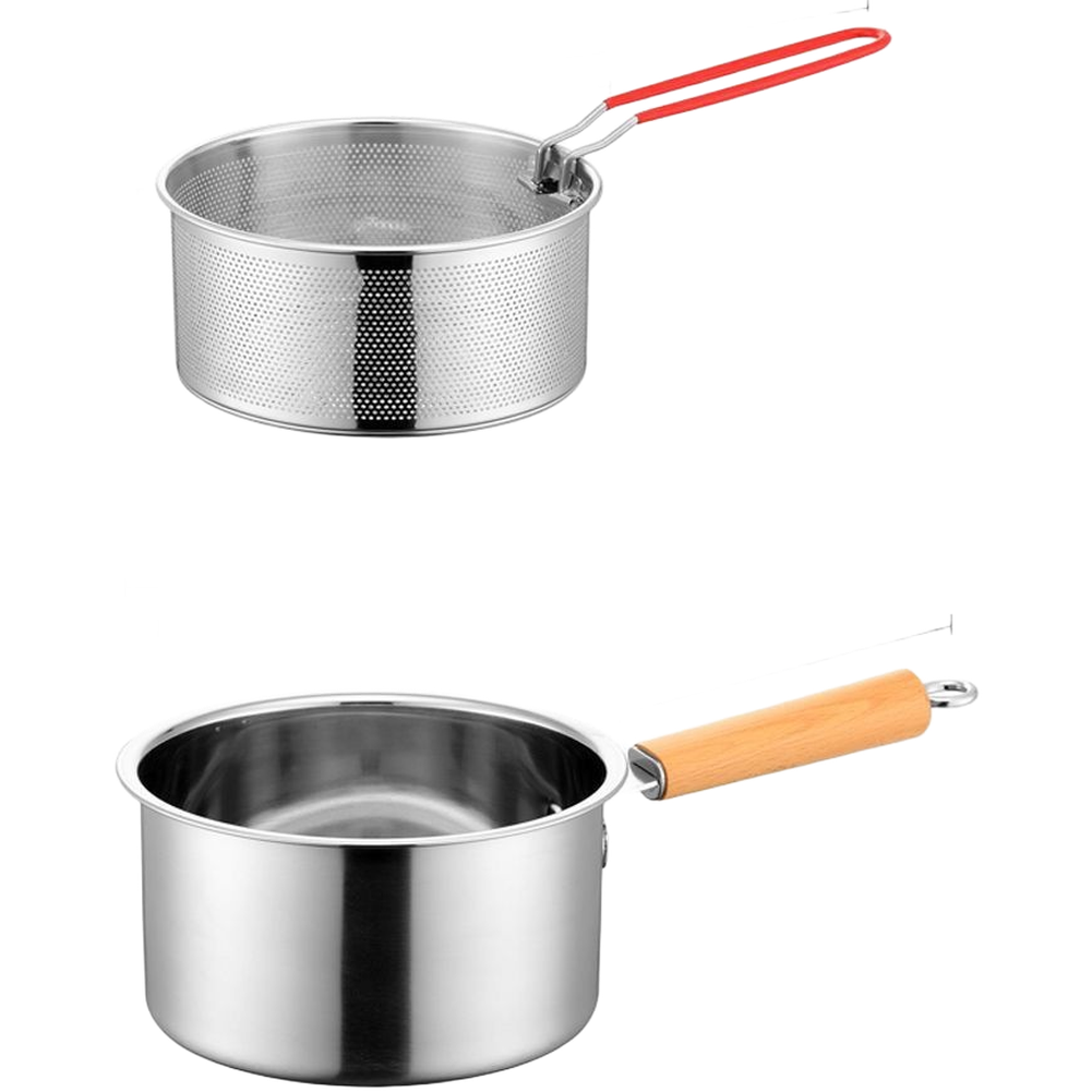 Stainless Steel Deep Fry Pot 2 - Baby Food Strainer recension och pris