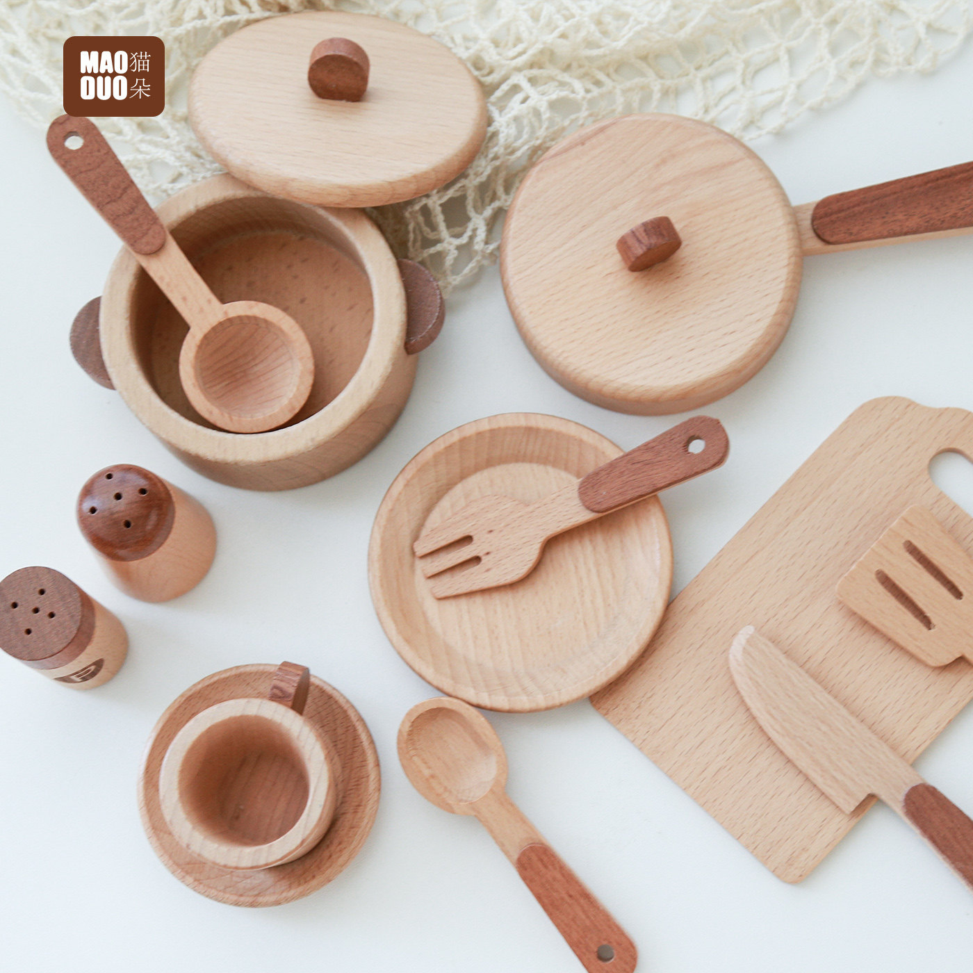 Maoduo Toys Beech Wooden Kids  - Baby Food Toy recension och pris