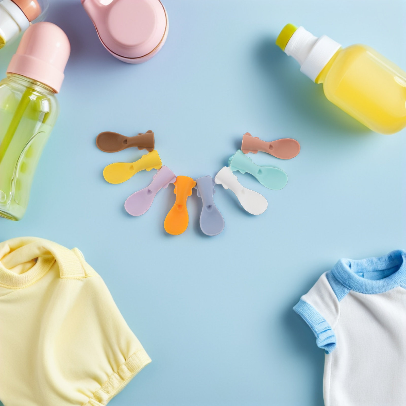 8Pcs Silicone Food Pouch Spoon - Baby Food Pouches recension och pris