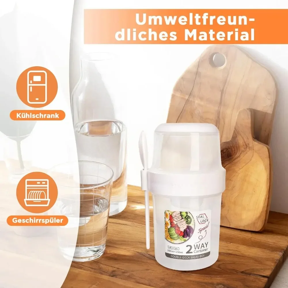 Salad Cup Breakfast Cups Porta - Weaning Spoon Set recension och pris