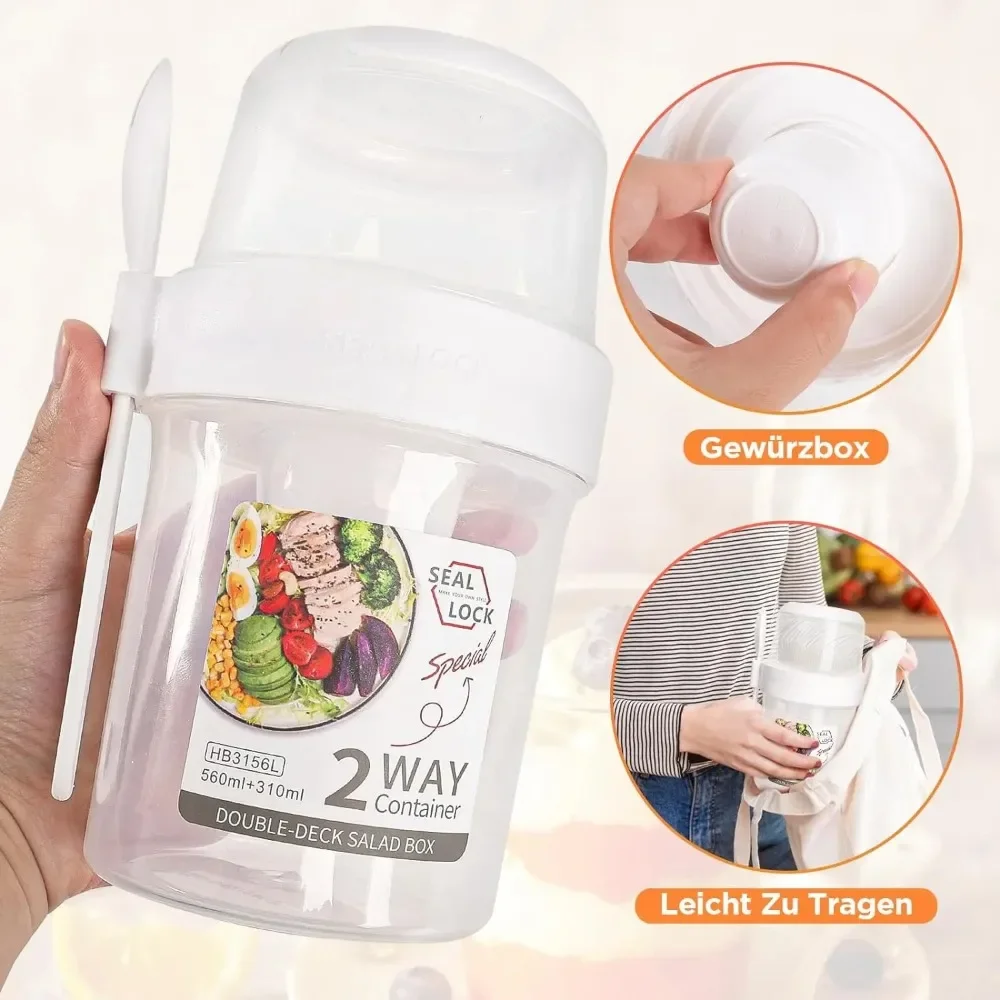 Salad Cup Breakfast Cups Porta - Weaning Spoon Set recension och pris