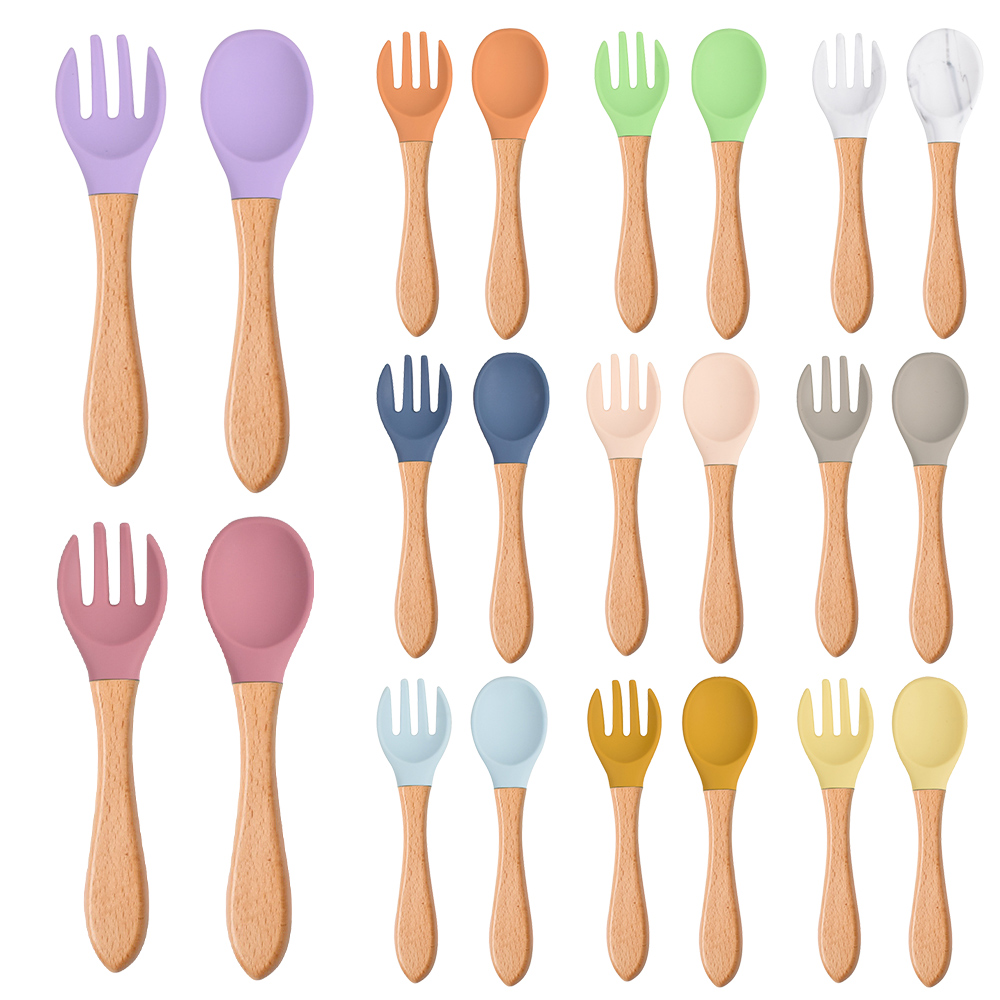 2Pcs/Set Baby Silicone Spoon F - Weaning Spoon Set recension och pris
