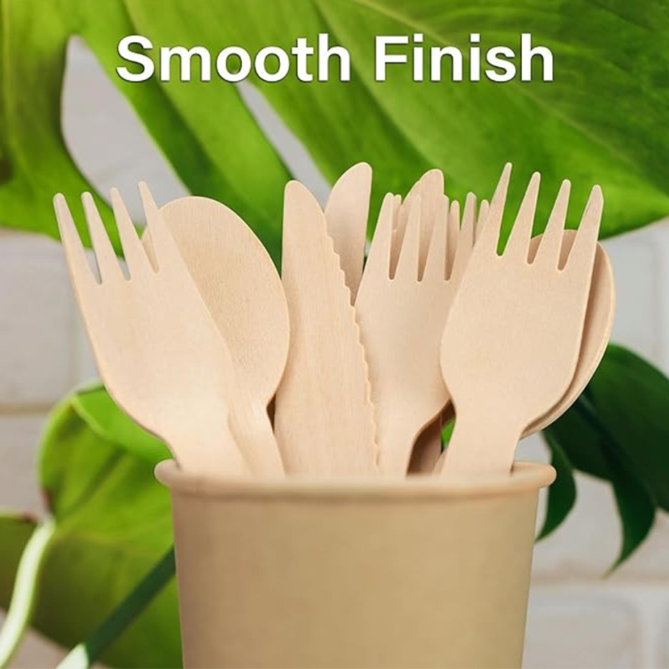50/100PCS Disposable Wooden Cu - Weaning Spoon Set recension och pris