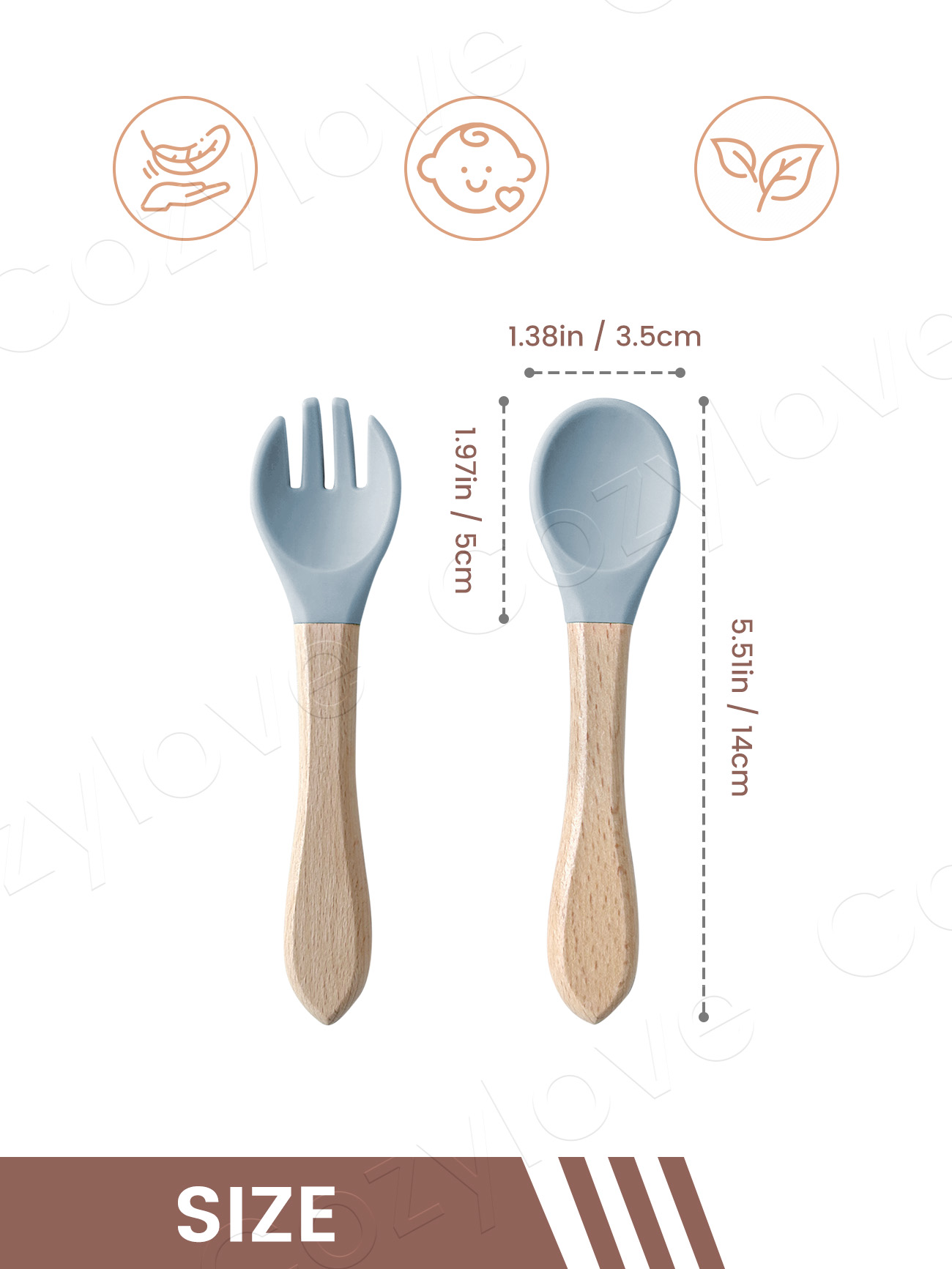 Baby Silicone Fork Spoon Set,  - Baby Food Eating recension och pris
